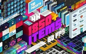 AE脚本:1850种文字标题图形背景运动预设MG动画元素 Big Pack