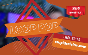 FCPX插件-标题动态循环文字36种现代动态循环动画预设Loop Pop