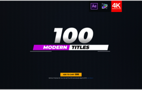 视频素材 BusyBoxx V05 Modern Titles 100组现代简约动感标题预设含AE工程特效合成素材