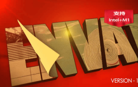 FCPX发生器插件-漫威动漫超级英雄主题徽标LOGO展示片头模板 Super comic hero logo