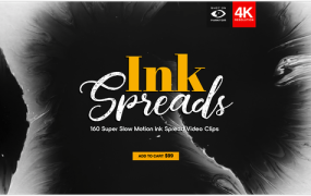 视频素材 BusyBoxx V11 Ink Spreads 160组水墨滴落散开泼墨晕染动画特效合成素材